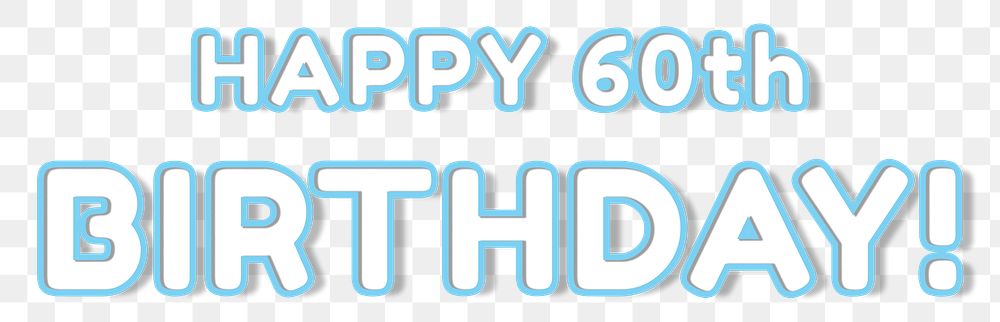 60th anniversary birthday transparent background PNG clipart