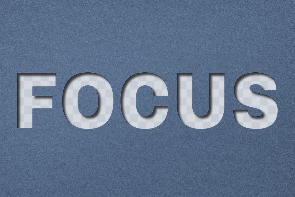 Focus paper cut typographypng clipart Free PNG rawpixel