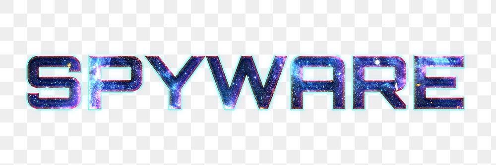 SPYWARE word png blue typography text