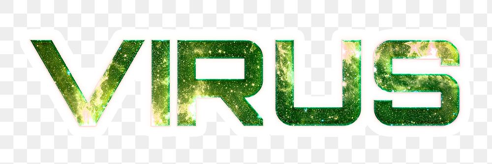 VIRUS sticker png typography word