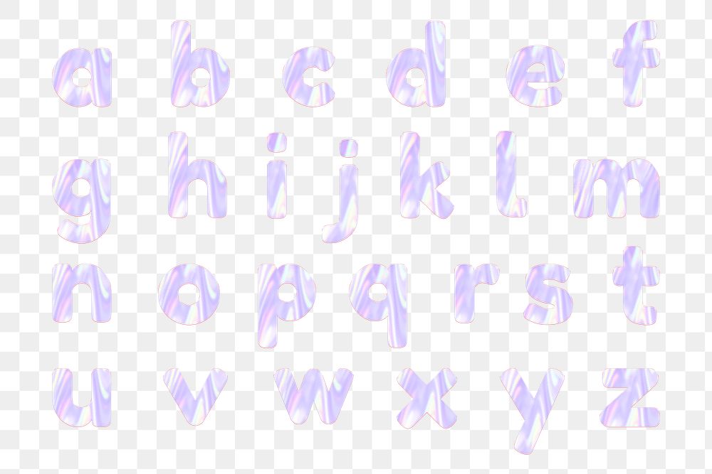 Pastel holographic alphabet png set | Premium PNG - rawpixel