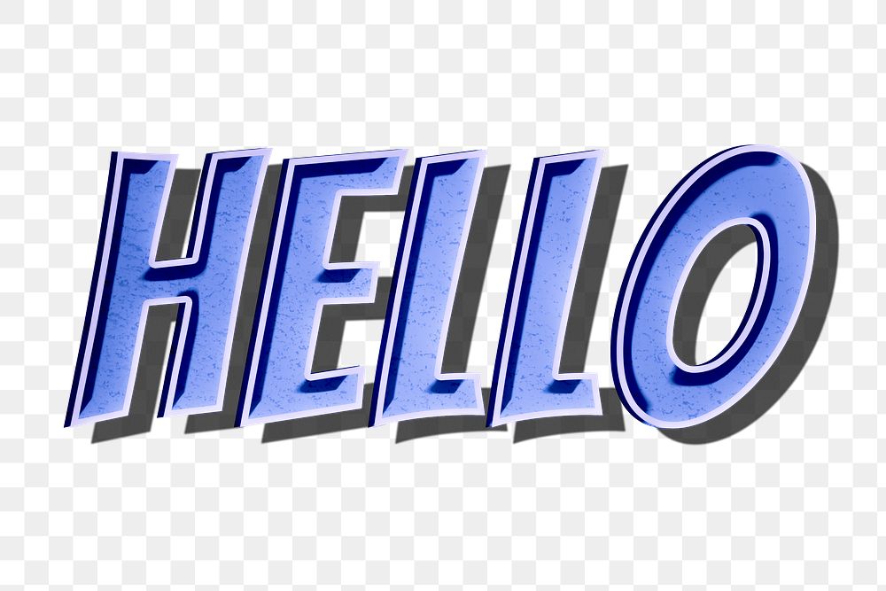 Hello Retro Style Png Typography Free Png Sticker Rawpixel
