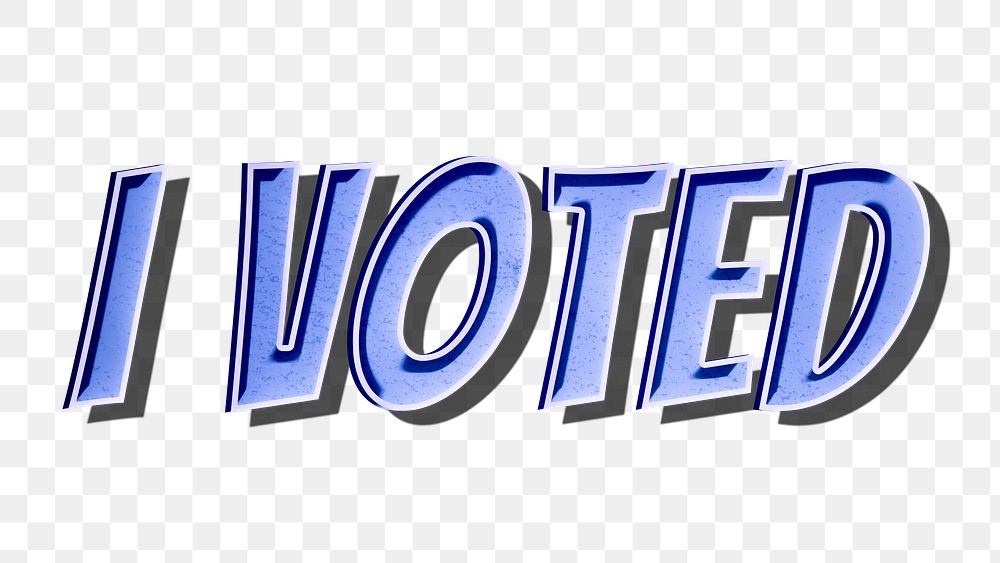 I voted png cartoon word sticker typography
