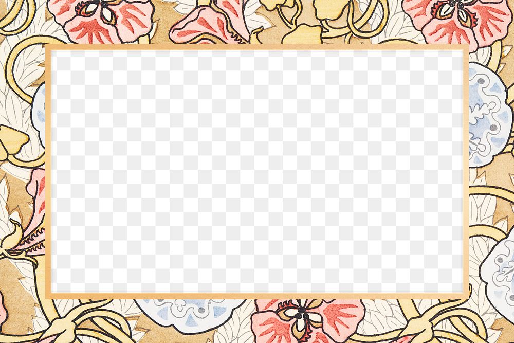 Floral frame png vintage style | Free PNG - rawpixel