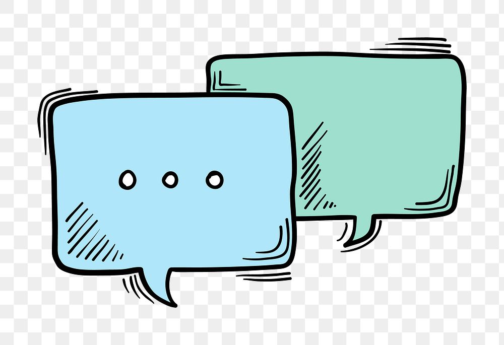Png text bubble pastel doodle cartoon clipart