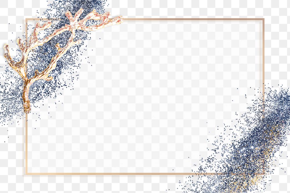 Sparkly frame png on textured background