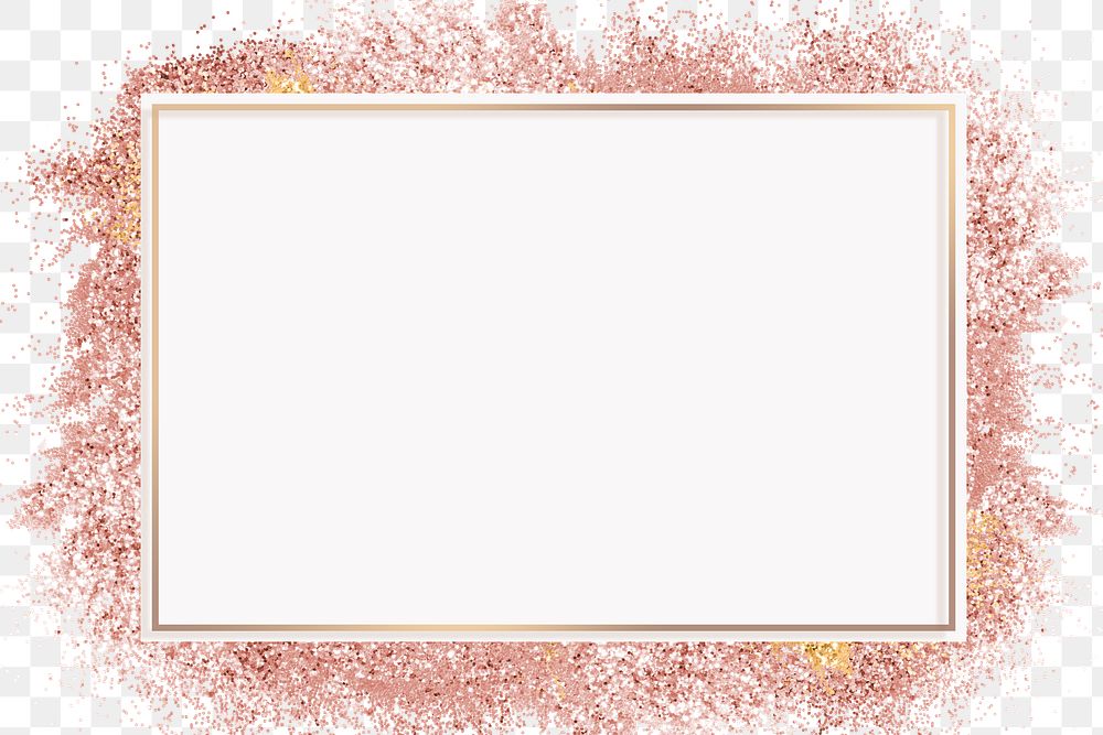 Sparkly rose gold frame png | Free PNG - rawpixel