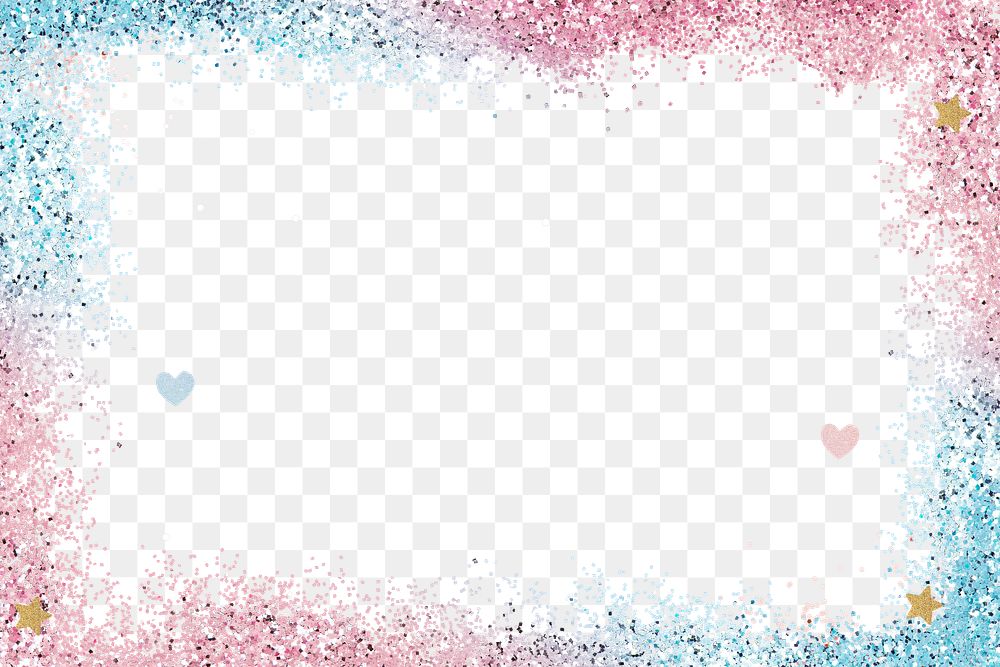 Shiny frame png gradient pink blue background