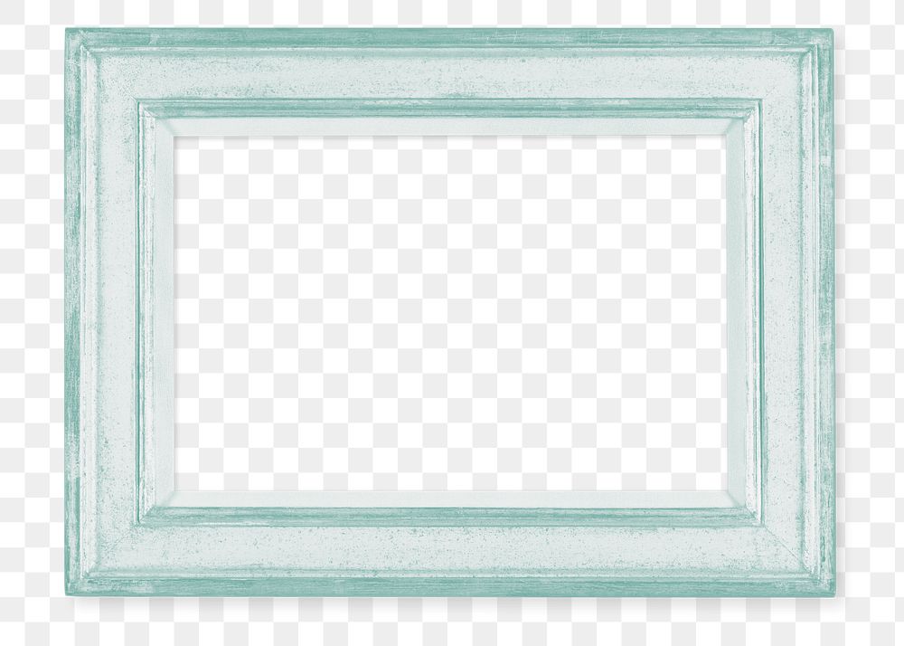 Picture frame mockup PNG sticker in pastel green