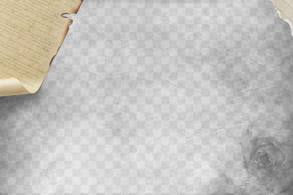 Burnt vintage paper png, Kraft paper for collage graphic, transparent background