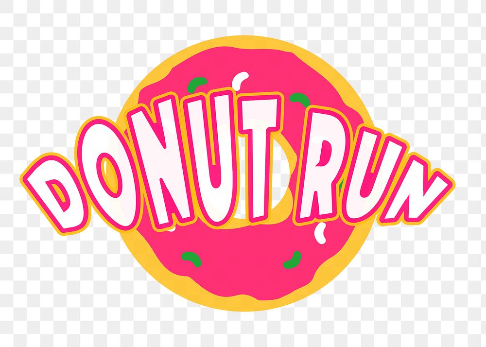 Donut png sticker, food illustration on transparent background. Free public domain CC0 image.