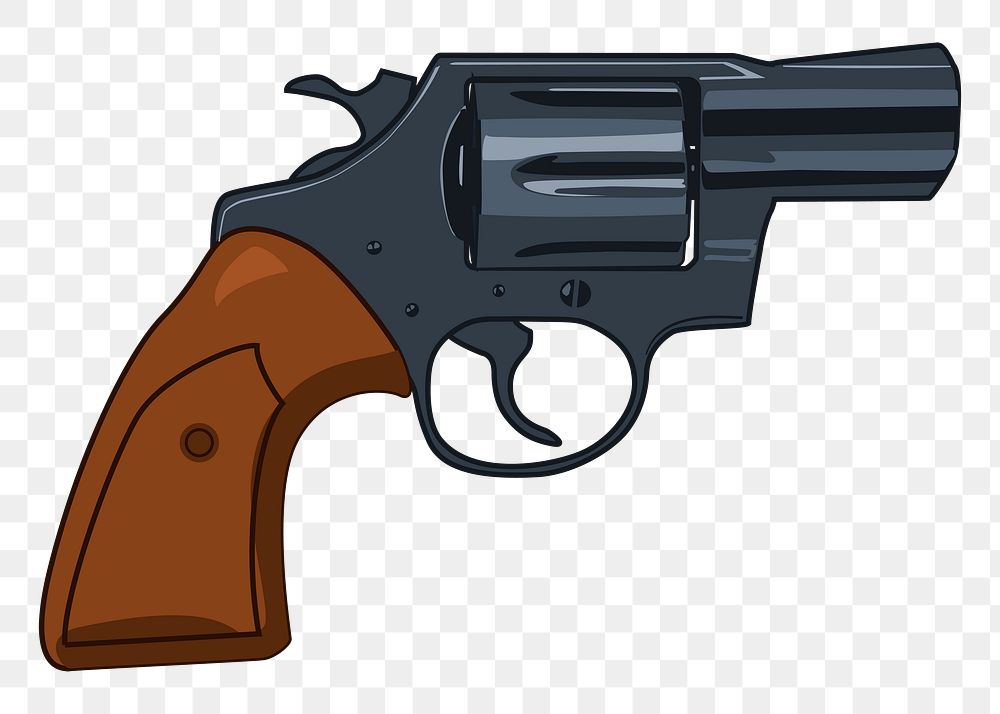 Snub nose gun png sticker illustration, transparent background. Free public domain CC0 image.