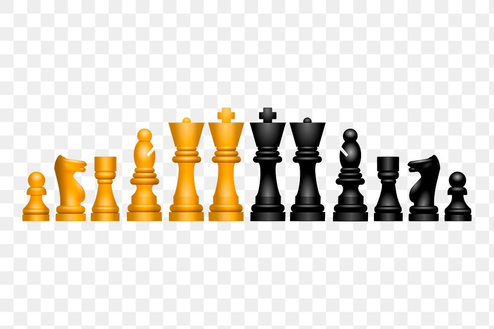 Chess pieces png sticker illustration, transparent background. Free public domain CC0 image.