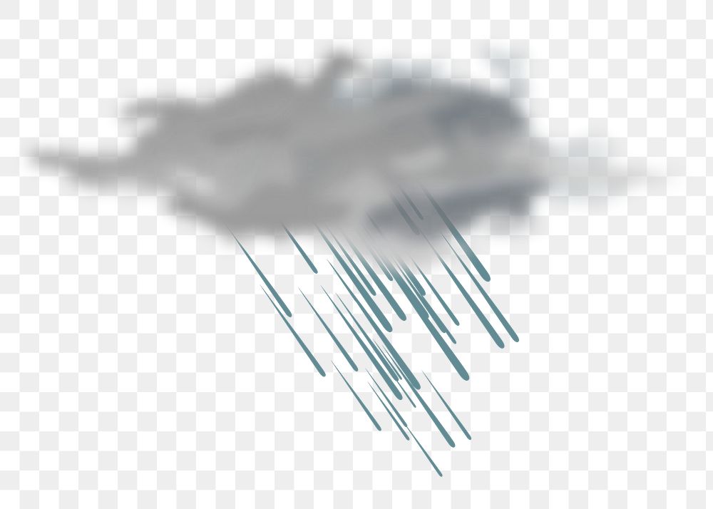 Rain cloud png sticker, transparent background. Free public domain CC0 image.