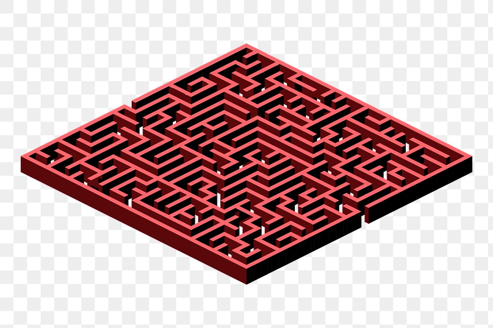 Labyrinth game png sticker, transparent background. Free public domain CC0 image.