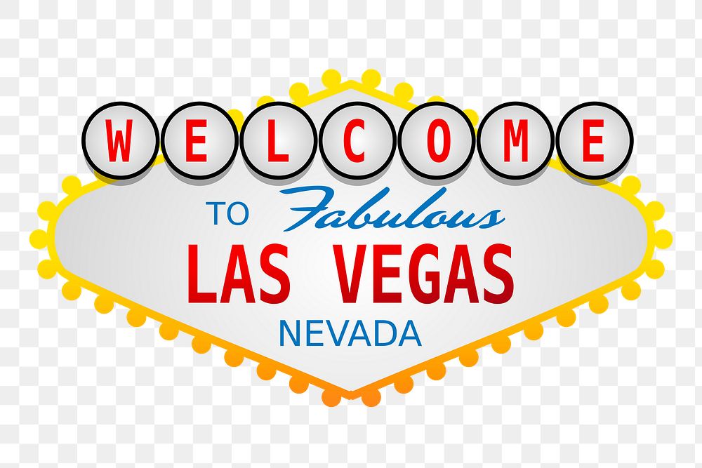 Las Vegas png sticker, transparent background. Free public domain CC0 image.