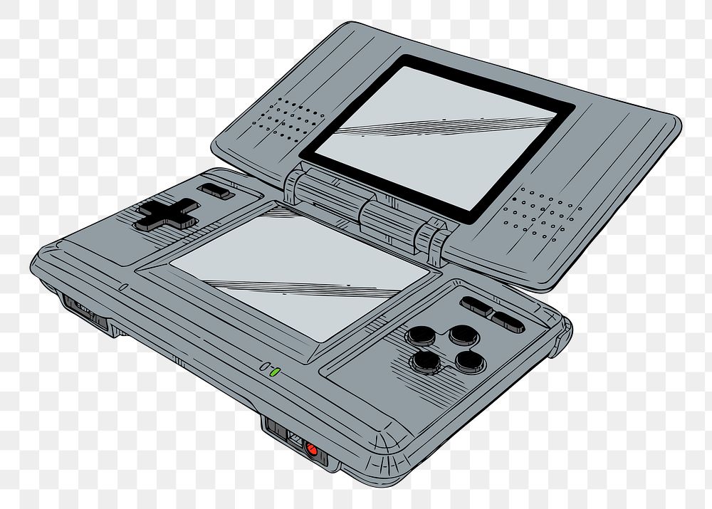 Game console png sticker drawing, transparent background. Free public domain CC0 image.