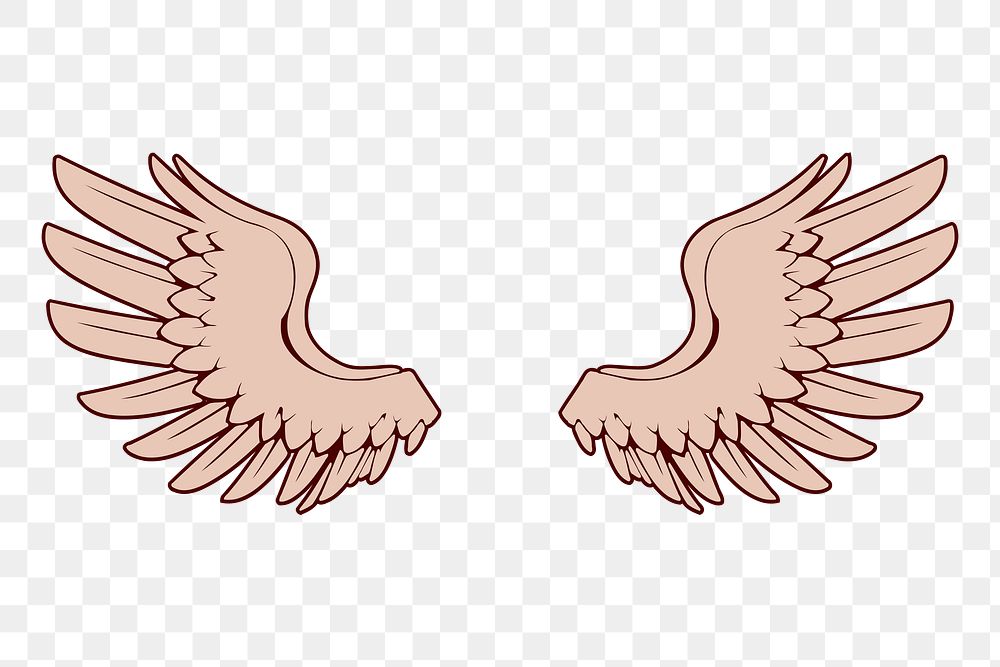 Pink angel wings png sticker illustration, transparent background. Free public domain CC0 image.