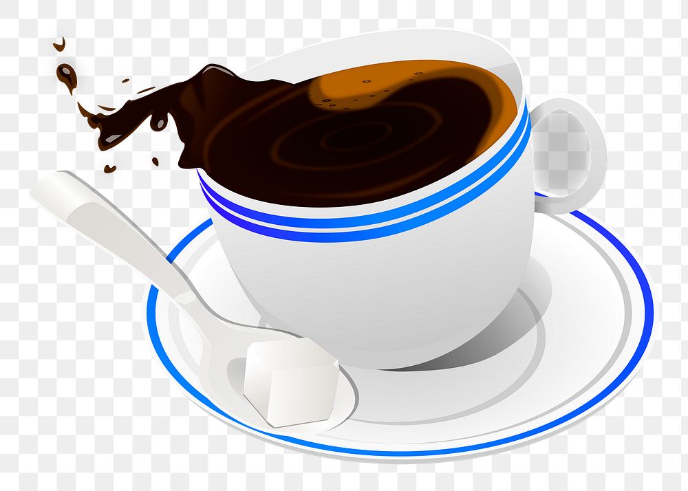 Coffee cup png sticker beverage illustration, transparent background. Free public domain CC0 image.