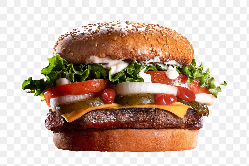 Hamburger png, food, transparent background