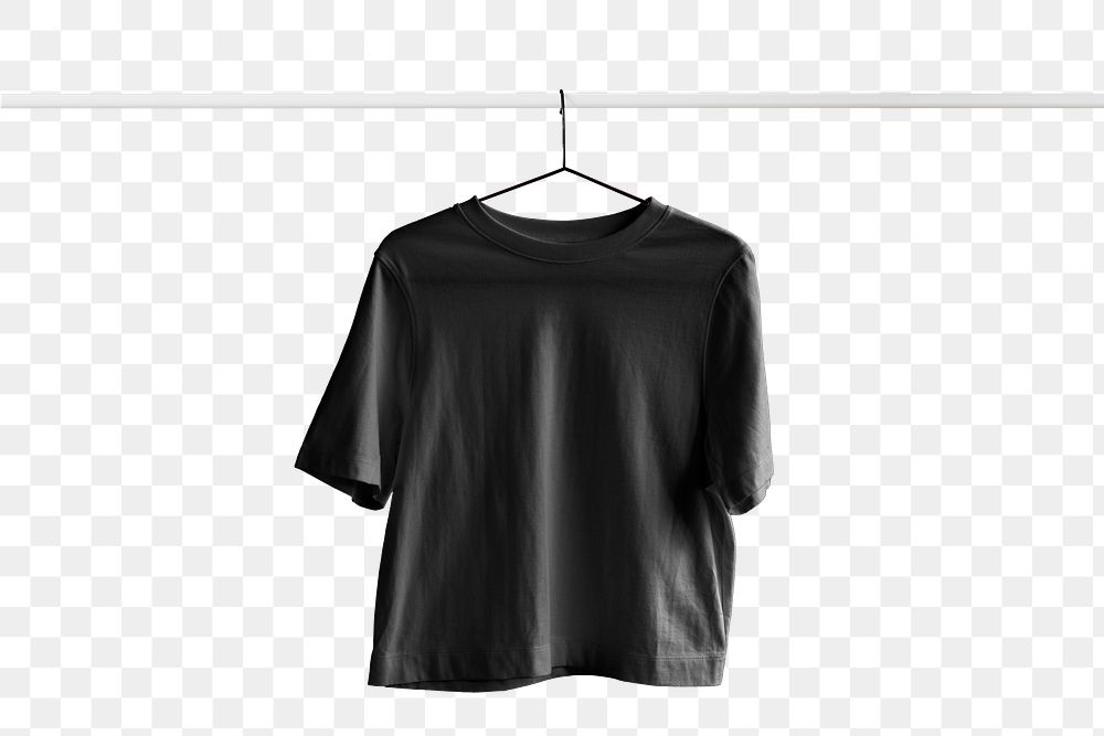 Black t-shirt png transparent, women&rsquo;s fashion in casual style