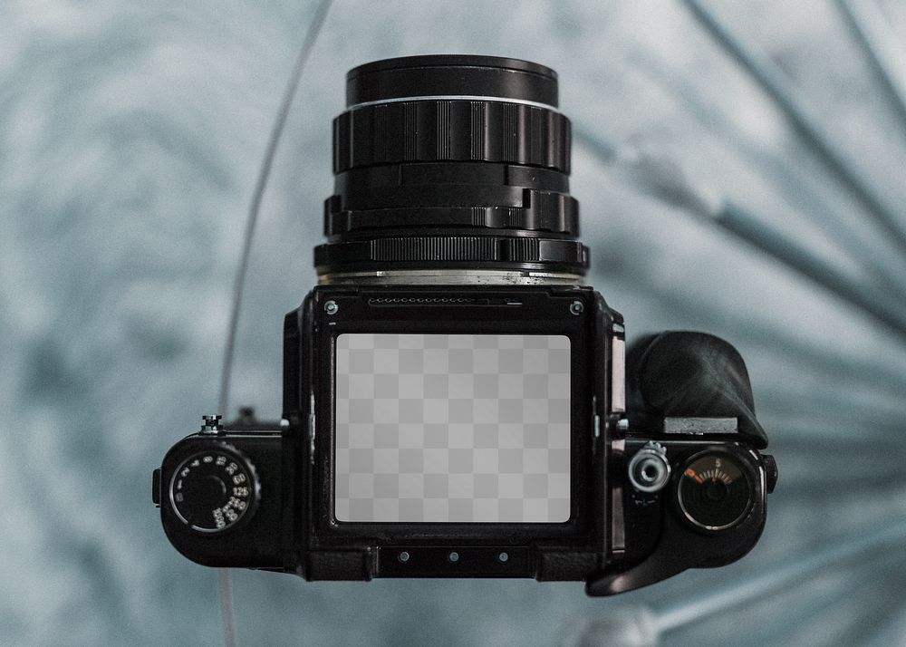 The viewfinder of an analog 120mm film camera transparent png