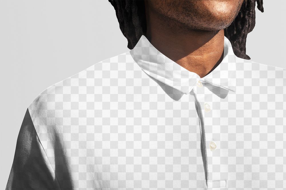 Png polo shirt mockup men&rsquo;s summer fashion studio photoshoot