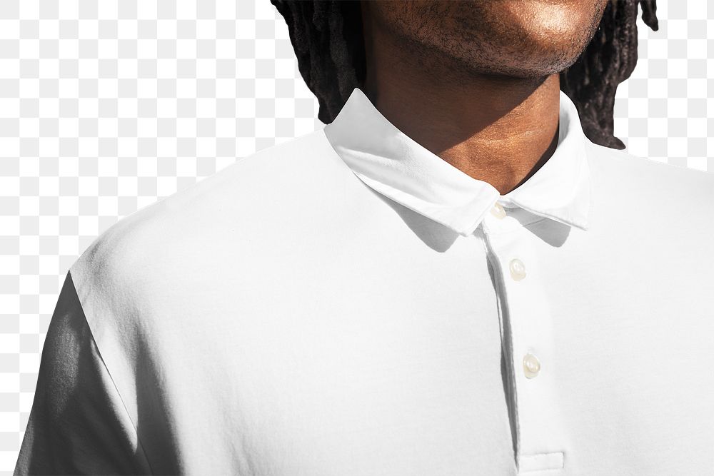 Png men&rsquo;s polo shirt fashion studio photoshoot close up