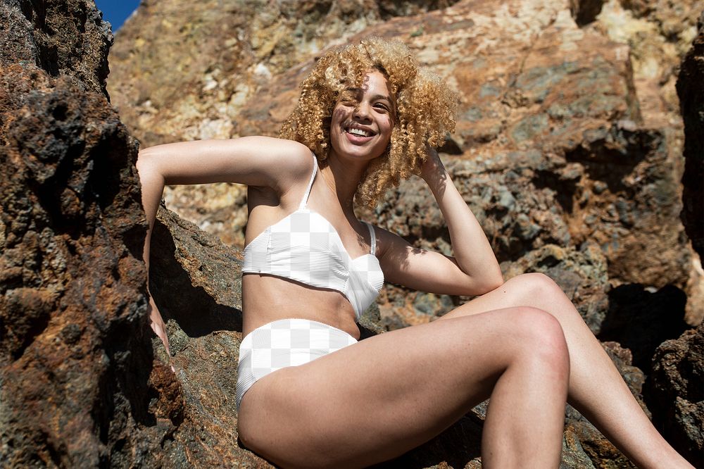 Png bikini transparent women&rsquo;s summer swimwear outdoor photoshoot