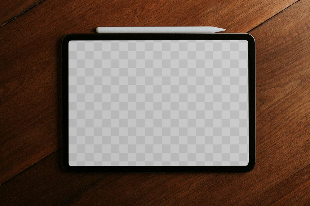 Digital tablet screen png mockup transparent