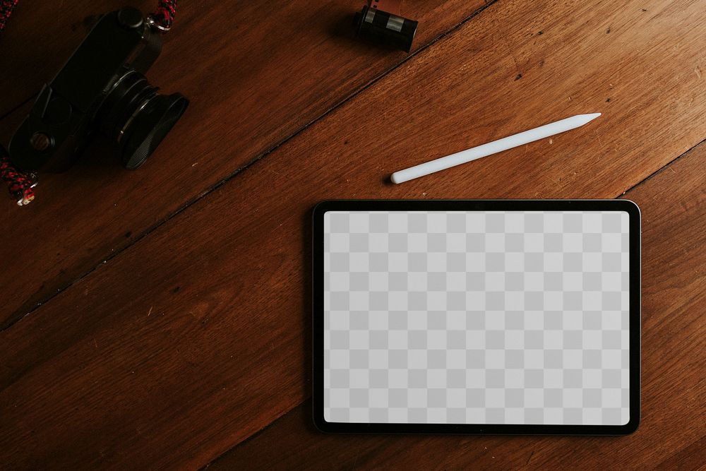 Digital tablet png screen mockup transparent