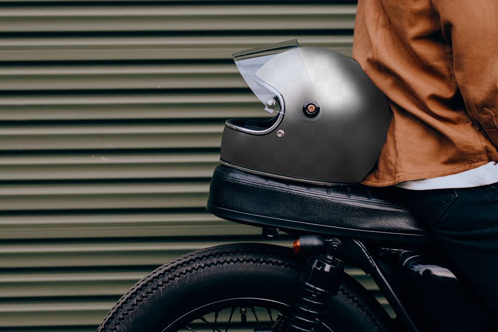 Helmet png mockup for urban biker