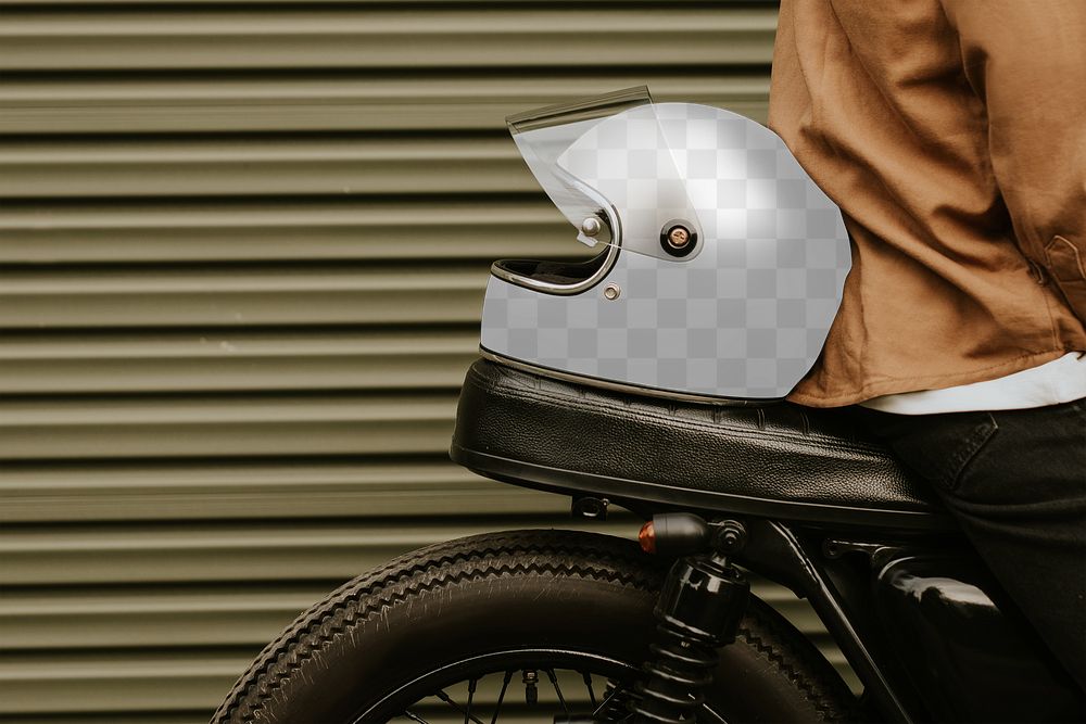 Helmet png mockup for urban biker