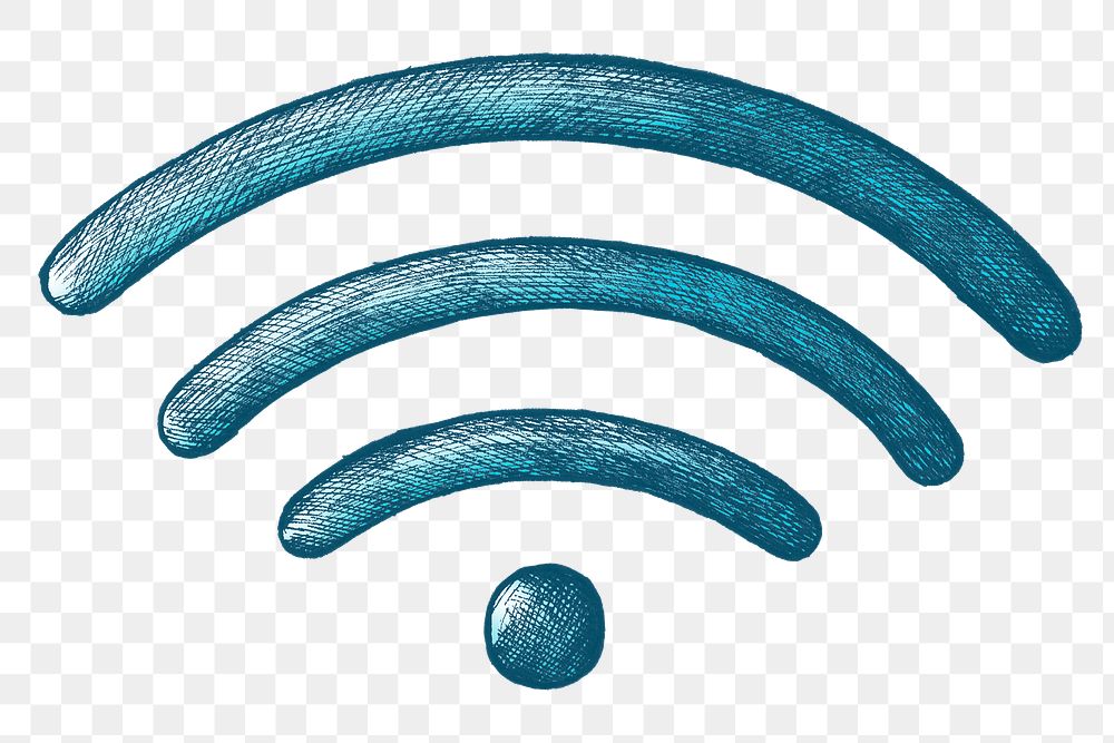Png blue wifi symbol cartoon style
