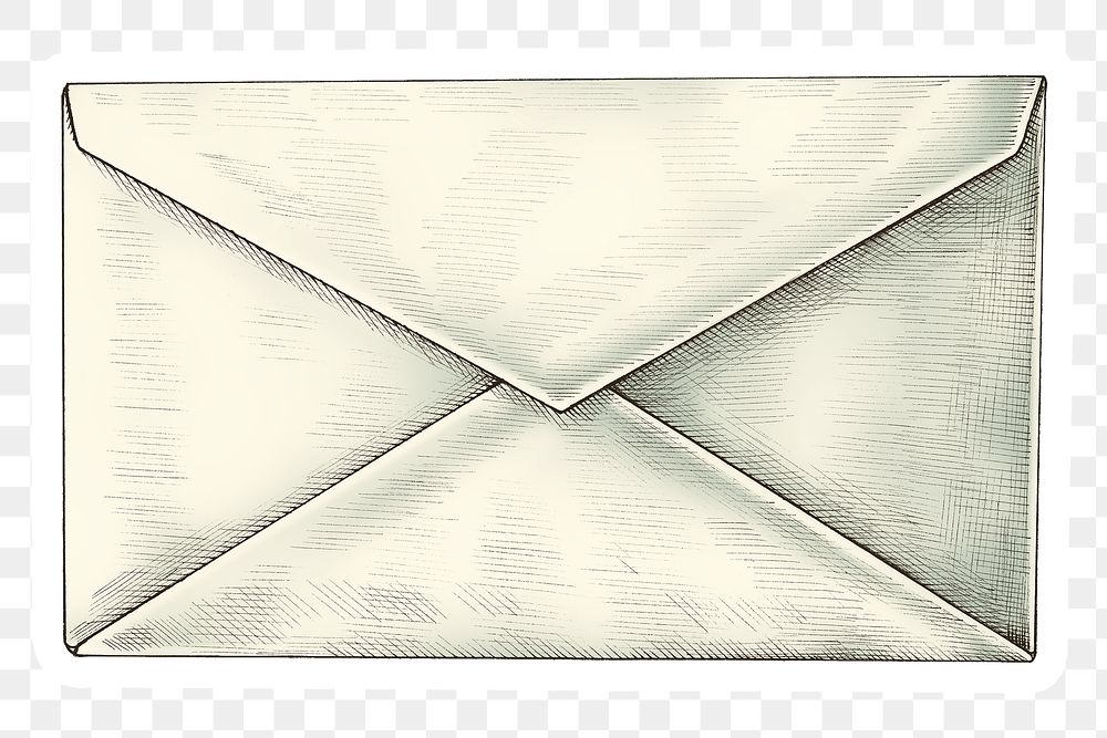 Vintage envelope clipart sticker png