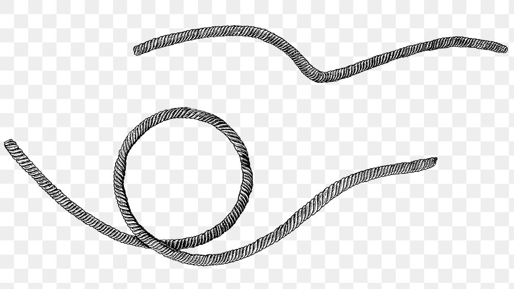 Black and white rope png set 
