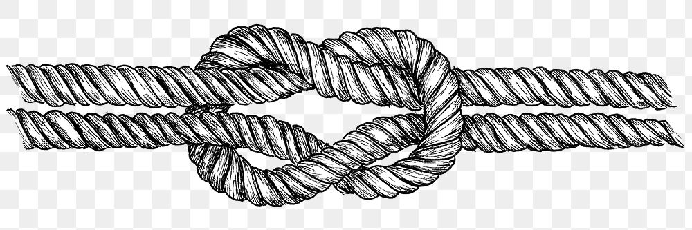 Black and white png square knot