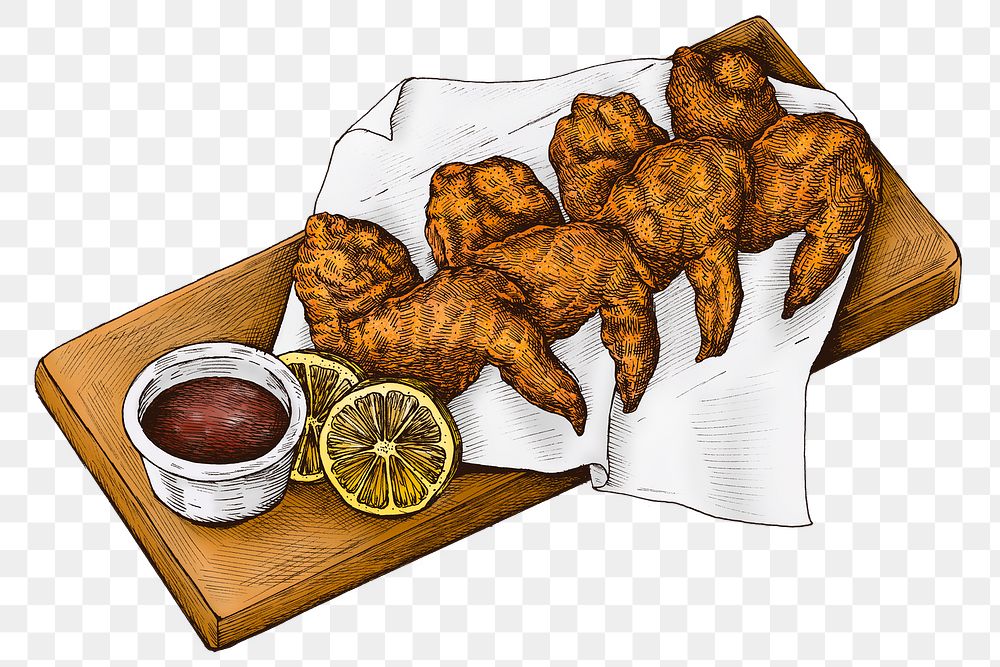 Colorful chicken wings png transparent 