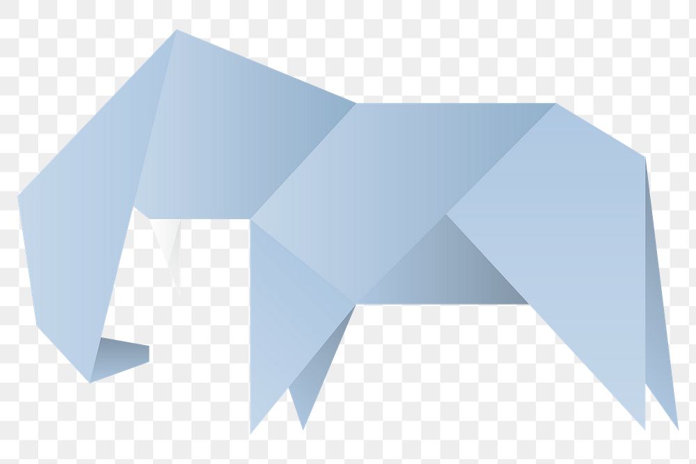 Origami toucanr geometric png cut out side view