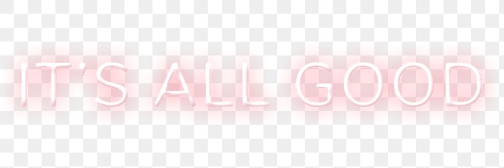 It's all good png neon red text typography