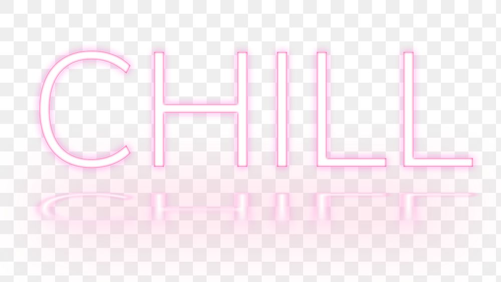 Chill png text neon font typography