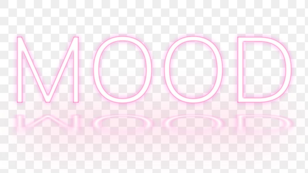 Png Mood pink neon typography font
