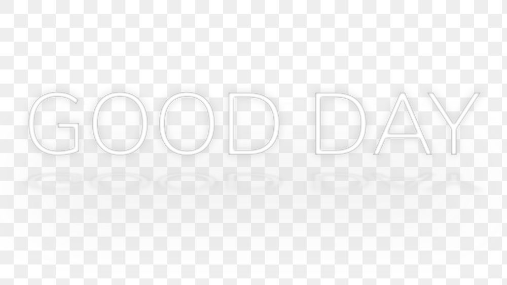 Good Day png text neon font typography