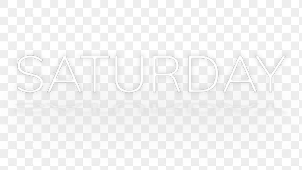 Png Saturday text neon typography font