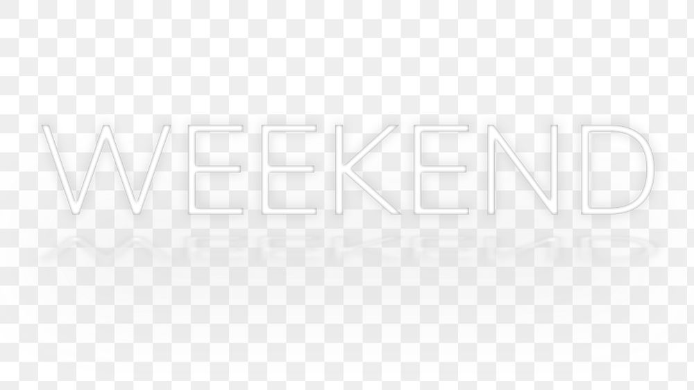 Weekend png text neon font typography
