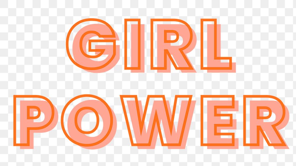 Girl power typography design element