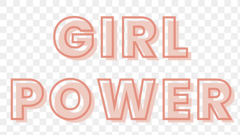 Girl power typography design element