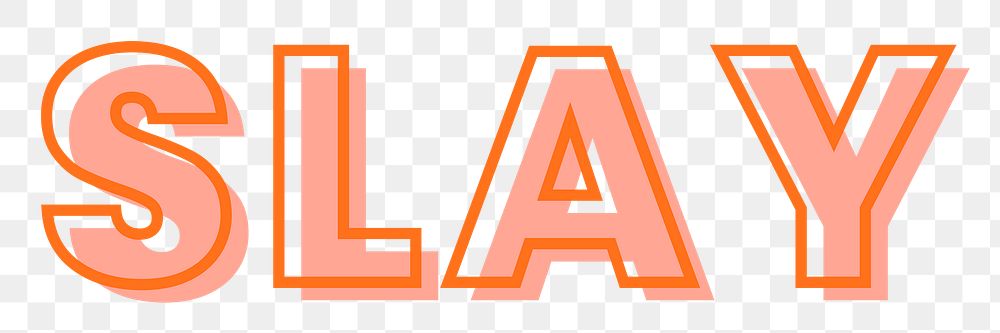 Slay typography design element