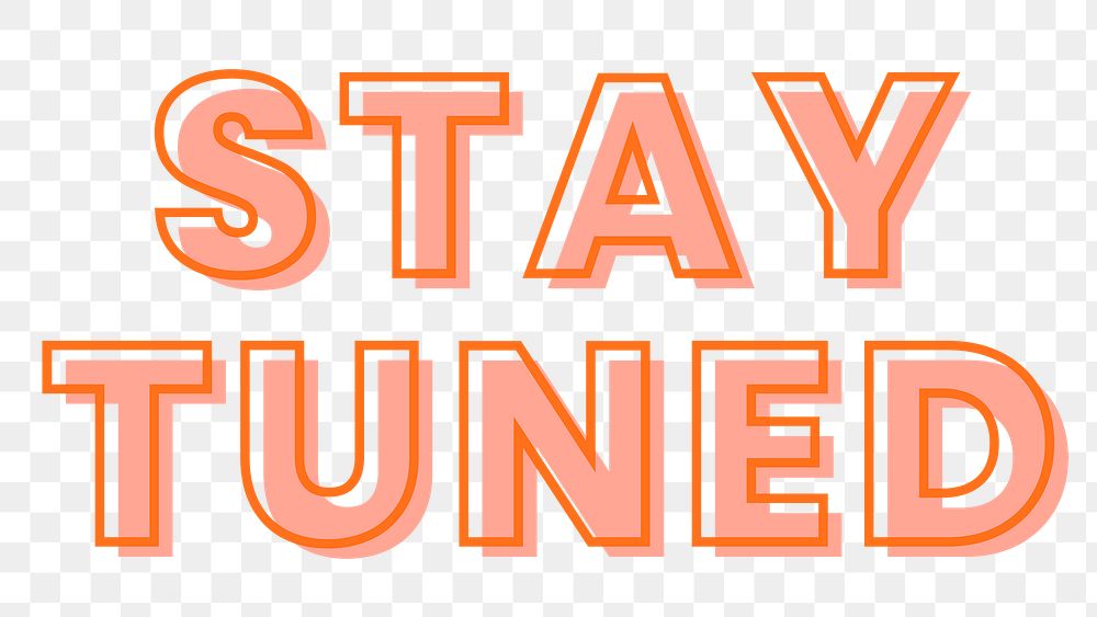 Stay tuned typography design element