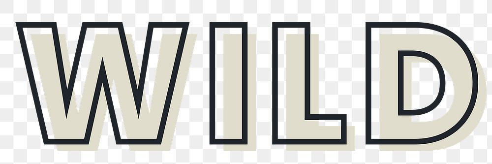 Wild typography design element